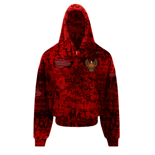 Graffiti Zip Up (RED)